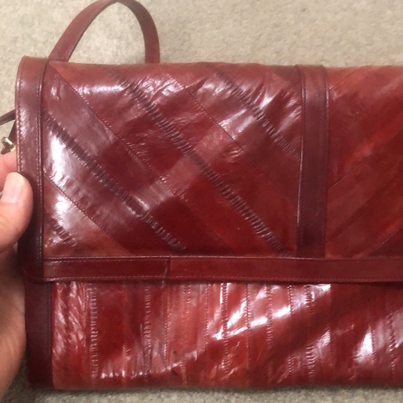Sunco | Vintage Eel Skin Leather Purse - Picture 4 of 11